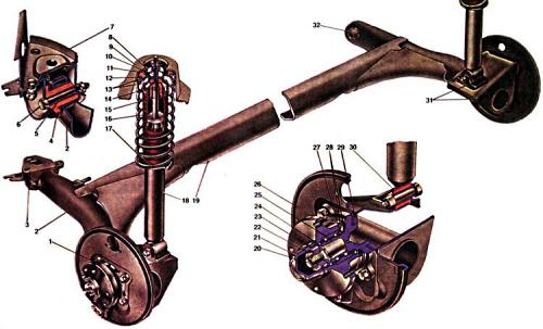 Устройство задней подвески Ваз 2108